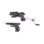 Three various airsoft pistols