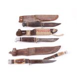 William Rodgers sheath knife together with two other sheath knives (3)