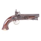 (S58) 16 bore Flintlock travelling pistol by Rigby,