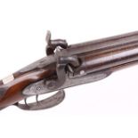 (S58) 12 bore percussion double sporting gun by Westley Richards, 29½ ins damascus barrels,