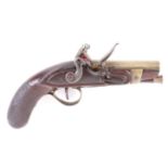(S58) 20 bore Flintlock pocket pistol by Egg,