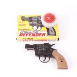 .22 blank firing Olympic 6 revolver, boxed with quantity of blanks.