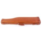 Tan leather take down gun case for up to 29 ins barrels