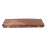 Lightweight canvas gun case with leather corners for restoration (handle missing),