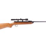 .22 BSA Meteor break barrel air rifle, open sights, mounted 3-7 x 28TV Gamo scope, no.