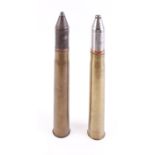 Two Russian 47mm inert rounds