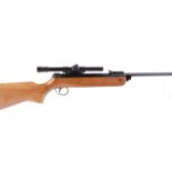 .22 BSA Meteor break barrel air rifle, open sights, mounted 4 x 14 BSA scope, no.