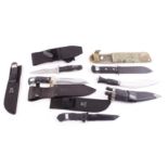 Six various sheath knives incl.