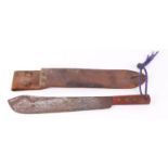 Machete by Josh Beal & Sons, 15 ins steel blade (surface rust action),