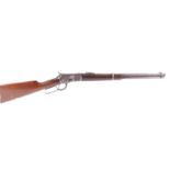 (S1) .44 (Wcf) Winchester Model 1892 lever action saddle ring carbine c.