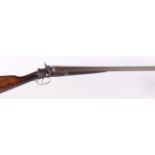 (S2) 12 bore double hammer gun by Thos Johnson c.