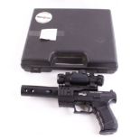 .177 Walther Nighthawk Co2 air pistol, mounted Walther Top Point scope, no.