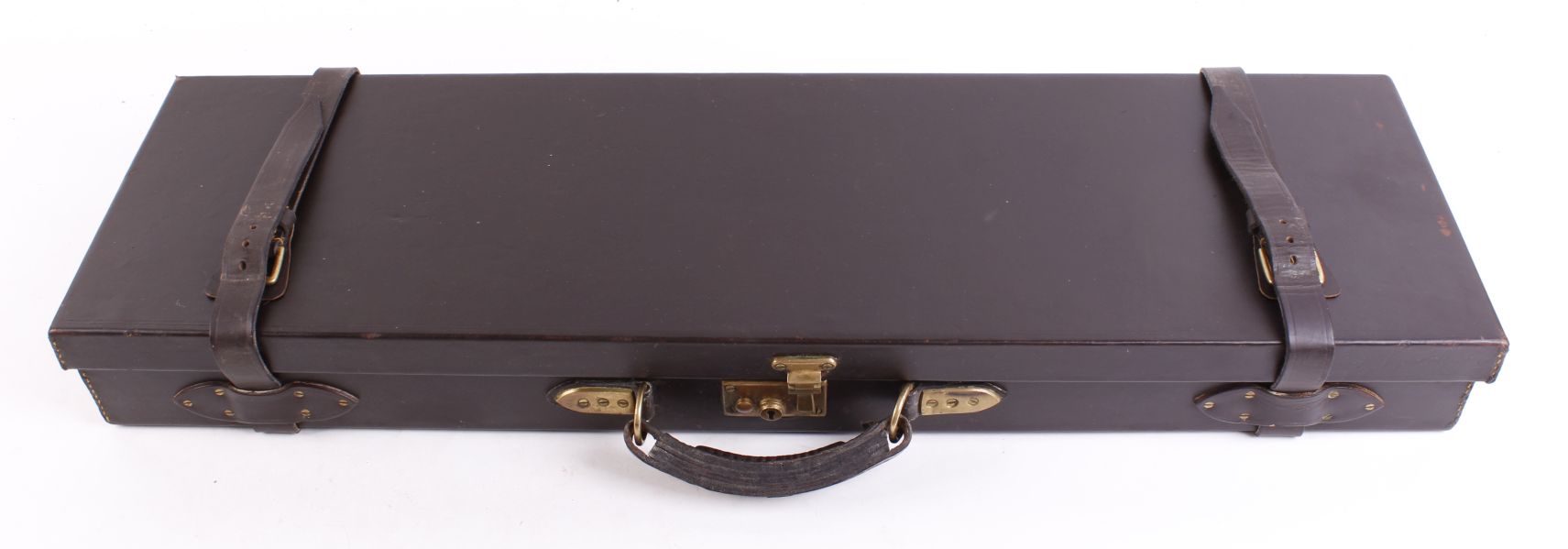 Leather motor case, brass fixtures,