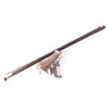 Brass mounted ebony ramrod with steel worm, length 29½ ins, and another ramrod,