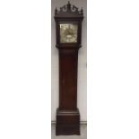 A 19th Century oak longcase clock by Robert Davy of Hoveton, brass square dial with silvered chapter