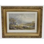 William Clarke Eddington (act. 1860-1885) watercolour and gouach on paper, 'Highland Landscape',
