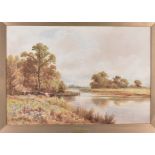 Henry H. Parker (1858-1930) watercolour on paper, 'At Streatley-on-Thames', signed 'Henry.H.