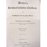 A part set of 'Meyers Konversations-Lexikon', (Leipzig, 1897), 19 vols. (missing vols. 3 and 13).