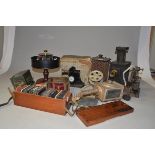 A Praxinoscope with Lantern and Projector Components including an early electrical control box, a