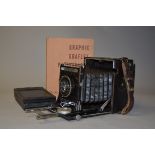 A Folmer-Graflex Speed Graphic 5 x 4" Folding Press Camera, condition F, with a Carl Zeiss Jena