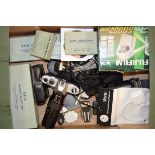 A Yashica TL Electro SLR Camera and Accessories, serial no 51204124, shutter speeds faulty, with