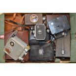 A Tray of Cine Film Movie Cameras, including Admira 8F (2 examples), Bell & Howell Filmo Autoload,