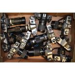 A Tray of Praktica SLR Cameras, including Nova 1B, Super TL (3 examples), LB, MTL 5 (2 examples), BX