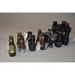 A Group of Binoculars, prismatic - Ross No. 6 Mk 1 4 x 24, 1936, 7 x 50 Steplux, Bino Prism No. 5 Mk