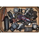 Canon and Fujica SLR Cameras, including Canon AE-1 Program, EOS 500, EOS 850, Fujica AX-5, Fujica