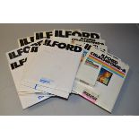 Ilford Photographic Materials, a quantity of Ilford Ilfochrome, Cibachrome, Orwo items (a tray)