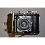 A Welta Welti I Folding 35mm Viewfinder Camera, serial no 4446A, marked "Germany USSR Occupied" with