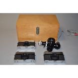 Three Zeiss Ikon Contarex Microscope Cameras, all examples with working shutters, two in VG