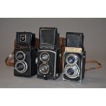 A Rolleicord IIc and Other Roll Film TLR Cameras, serial no 999991, with Carl Zeiss Jena Triotar 7.