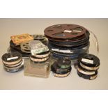 A Tray of Pathescope 9.5mm Silent Cine Films, titles including The Piper of Hamlin (Silly Symphony),