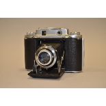 A Ensign Selfix 12-20 Special Folding Roll Film Camera, serial no K 8124, 75mm f/3.5 Ross Xpress