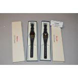 Two Mamiya M645 Super Solar Wrist Watches, type Cal W192, liquid crystal display, possibly