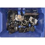 A Box of Digital Bridge Cameras, including Canon Powershot, Fujifilm Finepix, Nikon Coolpix,