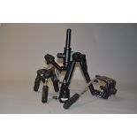 A Uni-Loc Table Tripod and other Tripod Heads, including a Uni-Loc System 1700 table tripod, a