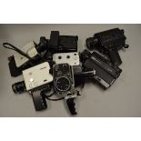A Quantity of 8mm Cine Film Cameras, including a Bolex P1 Reflex, three Braun Nizo cameras, a Chinon