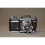 A Rectaflex Standard 1300 SLR Camera, serial no 26605, shutter sticking, body F, age-related wear,