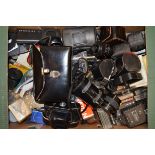 A Tray of Camera Accessories, including Cokin filters, a Halina camera, a Cobra electronic flash,