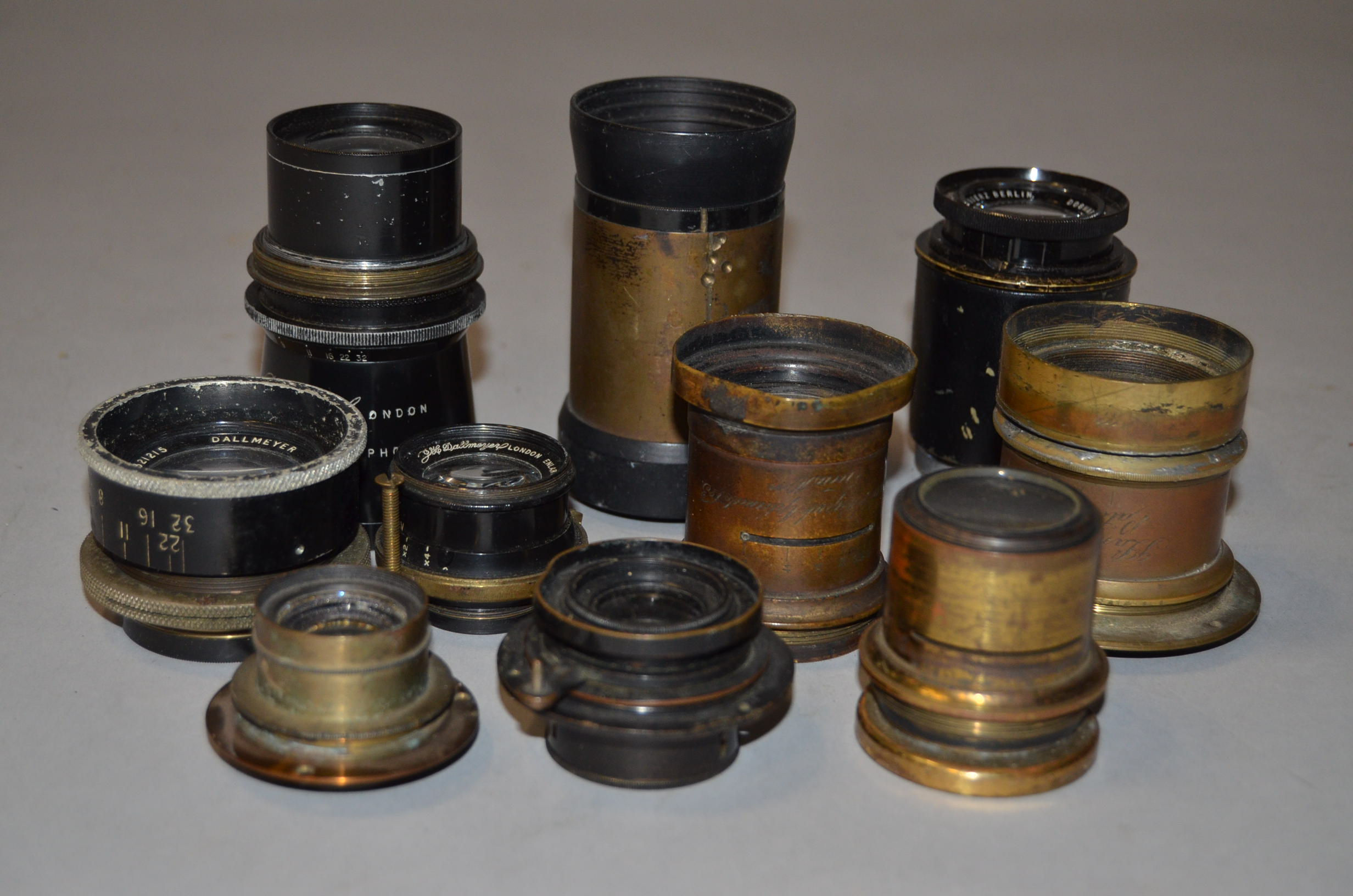 A Collection of J H Dallmeyer and Other Lenses, including a Dallmeyer Popular Telephoto 10" f/6