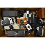 A Varied Camera Collection, including Braun, Kodak, Sankyo and Halina Super 8 cine cameras, Polaroid