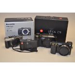 A Group of Compact Digital and Film Cameras, incl Leica C11 APS camera boxed, Olympus E-300 DSLR