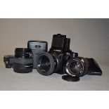 A Bronica SQ 6 x 6 cm Roll Film SLR Camera, serial no 1106472, shutter working, condition G, with