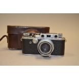 A Leica IIIa Camera, serial no 245981, 1937-38, chrome, shutter stuck half open, body G, shutter