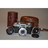 A Zeiss Ikon Contaflex Super SLR Camera Outfit, serial no Z 95626, maker's case, shutter working,