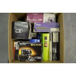 A Carton of Digital Cameras and Camcorders, including Canon, Fujifilm, Goodmans, Olympus, Premier,