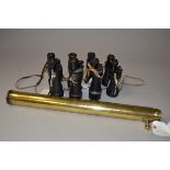 British Military-Issue Prismatic Binoculars, Ross - No 5 Mk II 7 x 50, 1940, partly repainted,