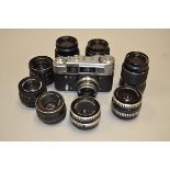 A Fed 4 35mm Camera and a Collection of East German Lenses, Fed 4 serial no 8466684, 50mm f/2.8